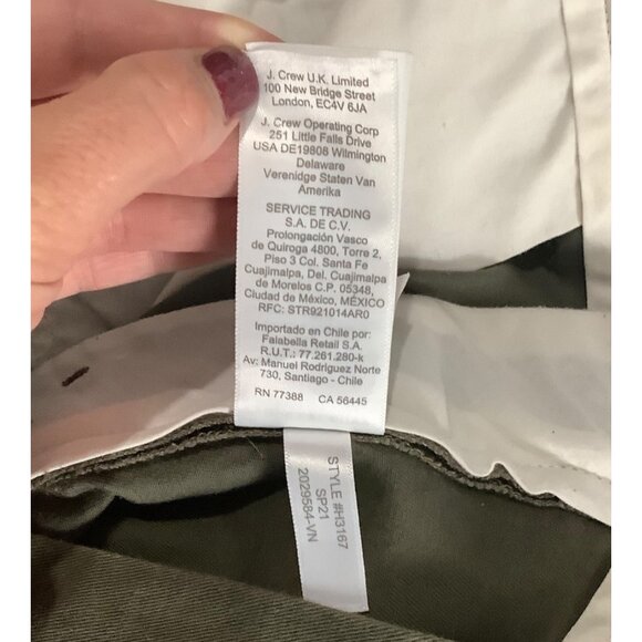 J.Crew Flex Slim Fit Olive Green Pants Mens 30x32 Cotton Blend Re-Imagined - Picture 6 of 7